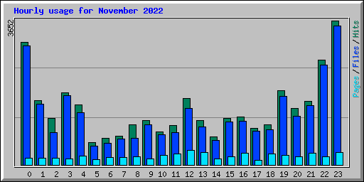Hourly usage for November 2022