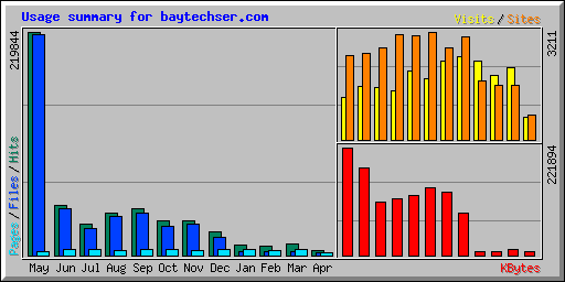 Usage summary for baytechser.com